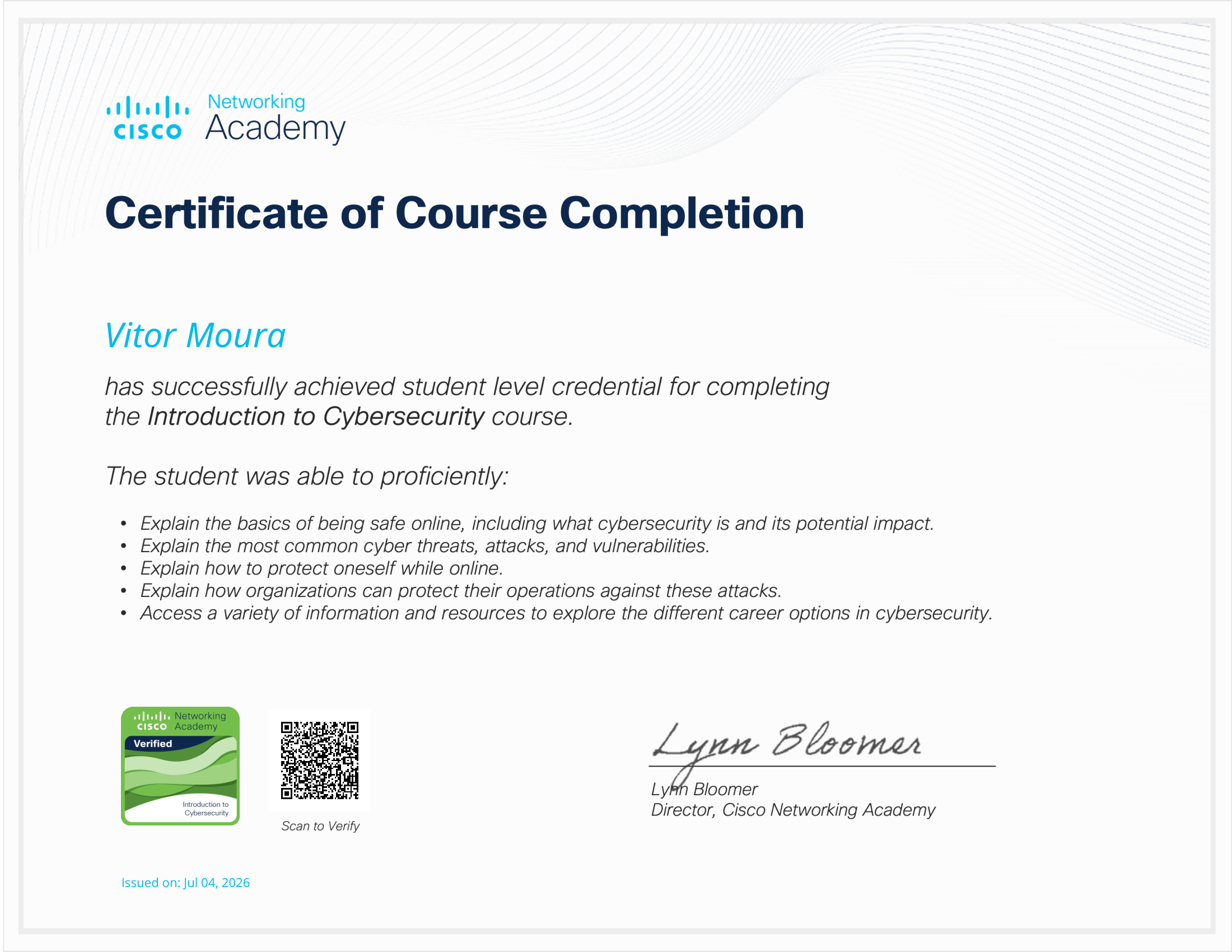 Introduction to Cybersecurity